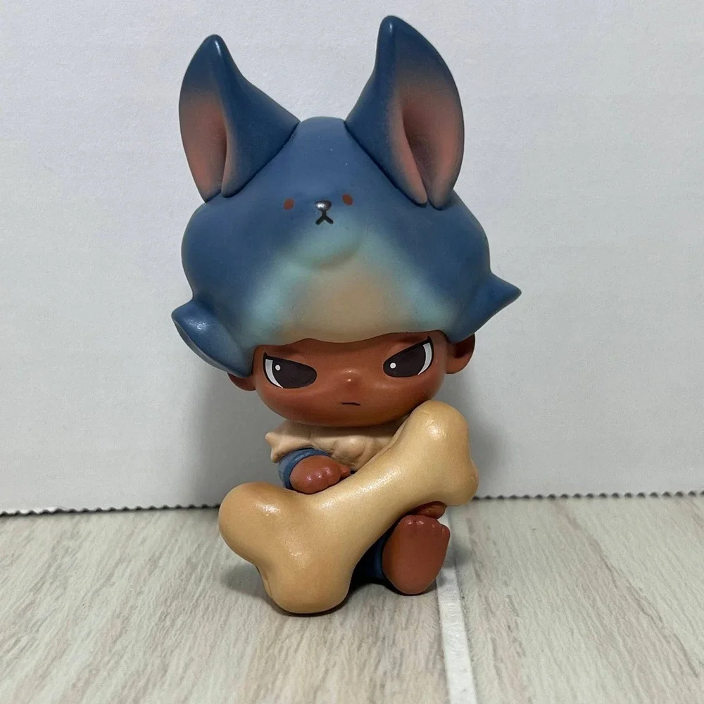 Pop Mart Dimoo World Forest Night Series Wolf Boy Blue Bone NO SLEEP MASK